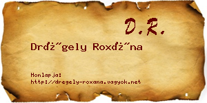 Drégely Roxána névjegykártya